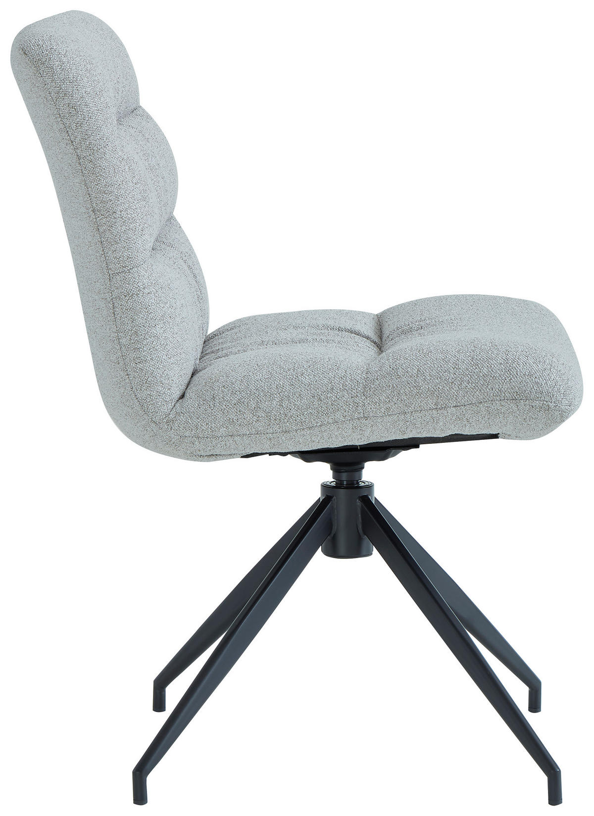 STUHL - Hellgrau/Schwarz, Design, Textil/Metall (51/86/64cm) - Dieter Knoll