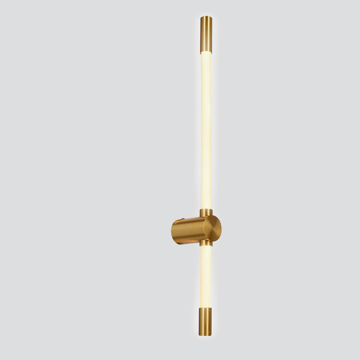 LED-WANDLEUCHTE 60.5/9/5 cm   - Messingfarben/Weiß, KONVENTIONELL, Kunststoff/Metall (60.5/9/5cm)