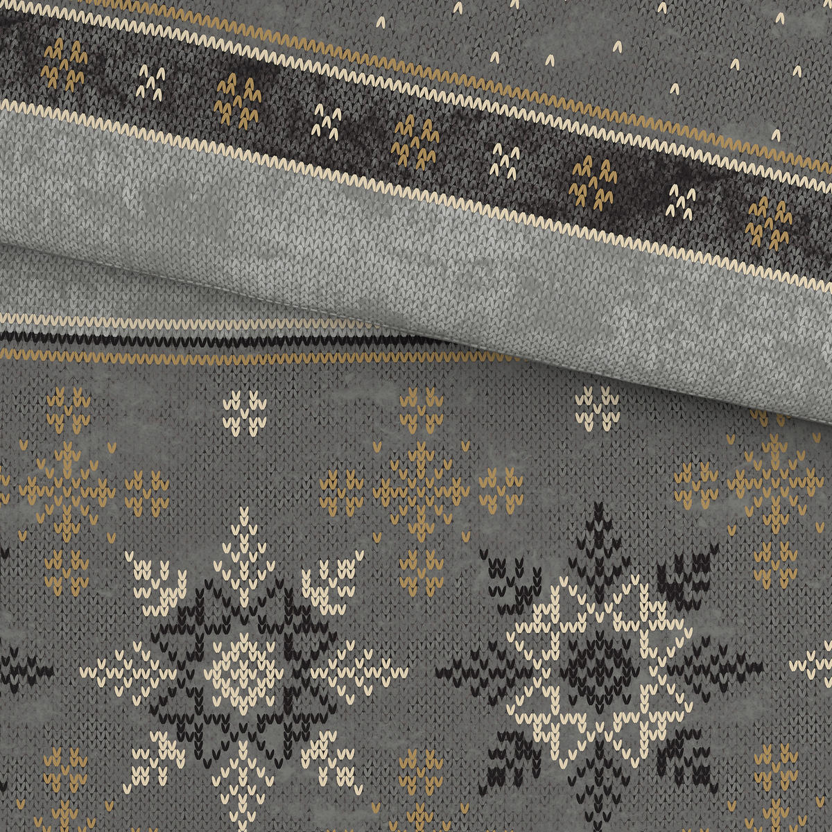 BETTWÄSCHE 2-teilig Flanell 140/200 cm  - Grau, KONVENTIONELL, Textil (140/200cm) - Novel
