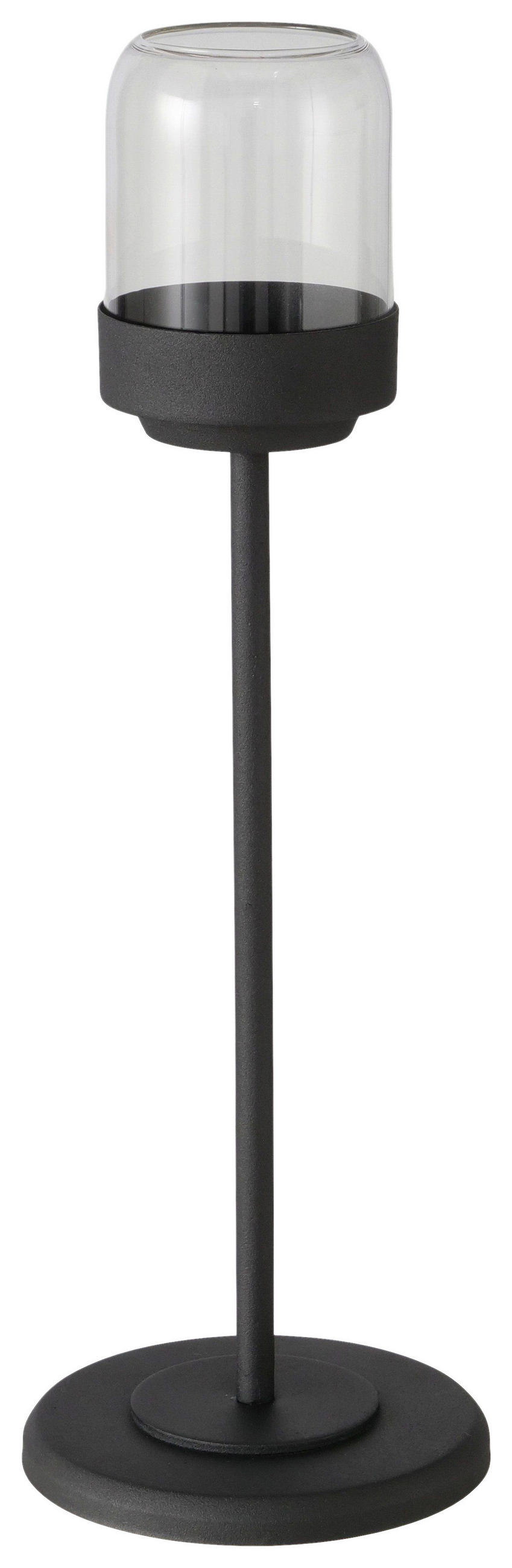 WINDLICHT - Transparent/Schwarz, Trend, Glas/Metall (15/47cm)