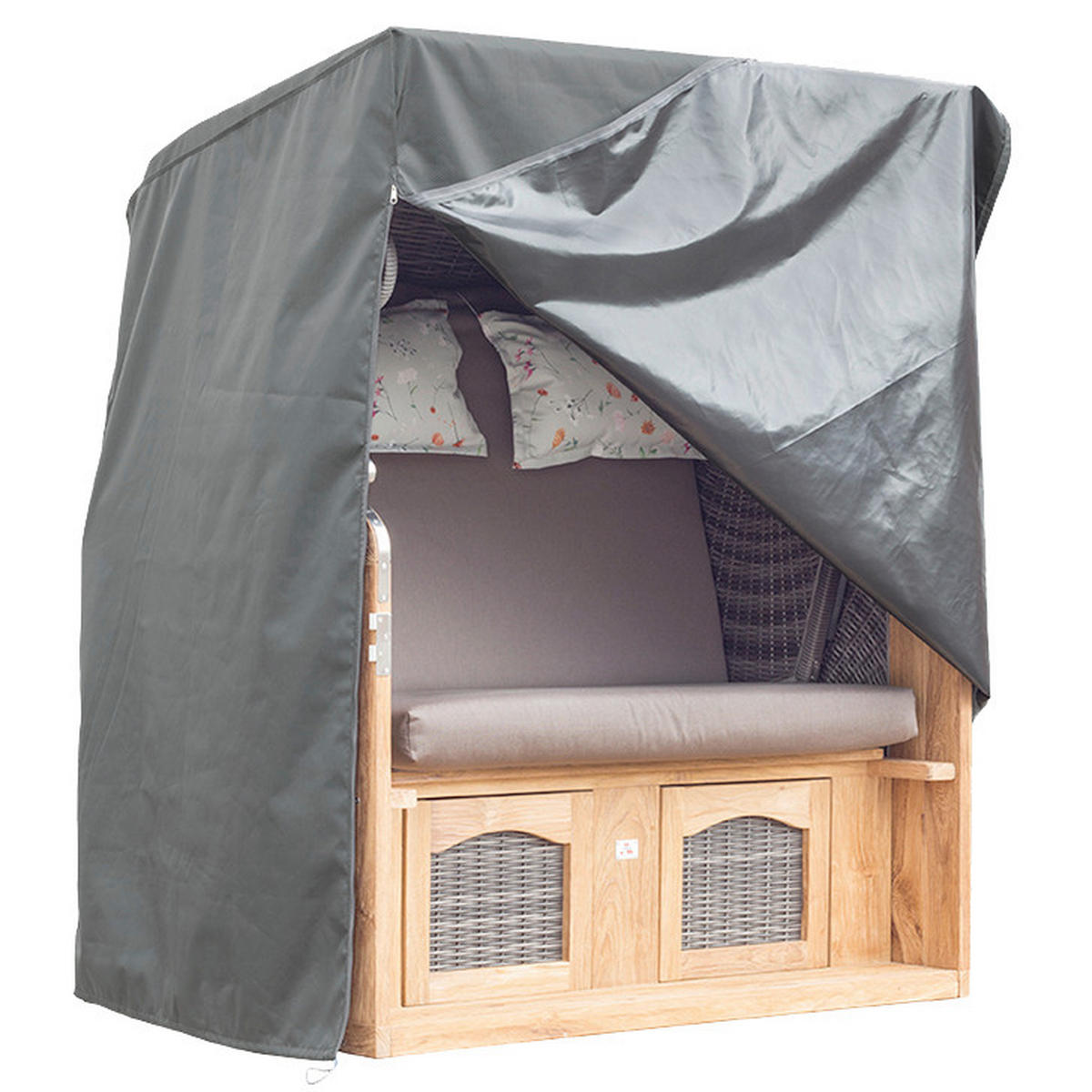 SCHUTZHÜLLE 135/165/95 cm  - Dunkelgrau, Basics, Kunststoff (135/165/95cm) - Gardenson