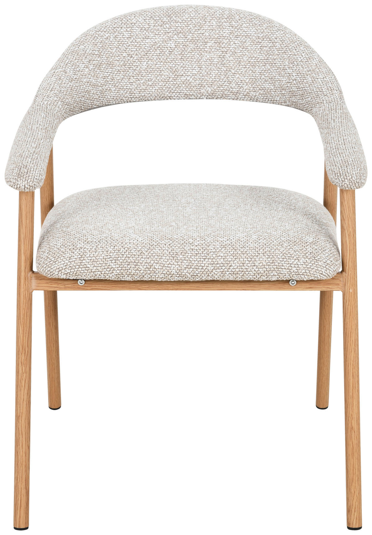 ARMLEHNSTUHL   Bouclé  - Taupe/Walnussfarben, Basics, Holz/Textil (59/75/62cm) - Livetastic