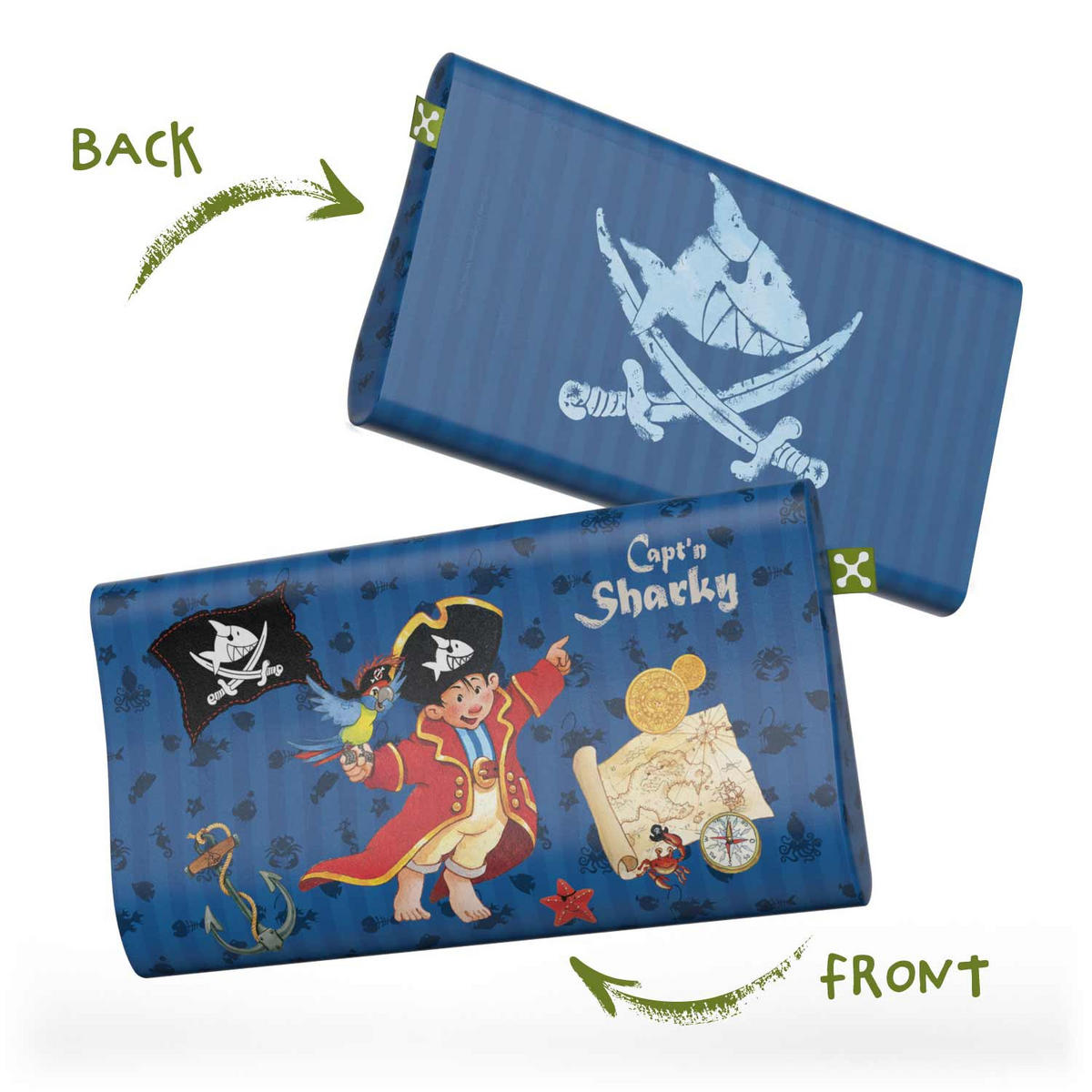 NACKENKISSENBEZUG KIDS ERGONOMIC  - Blau, Basics, Textil (50/32cm) - Smartsleep