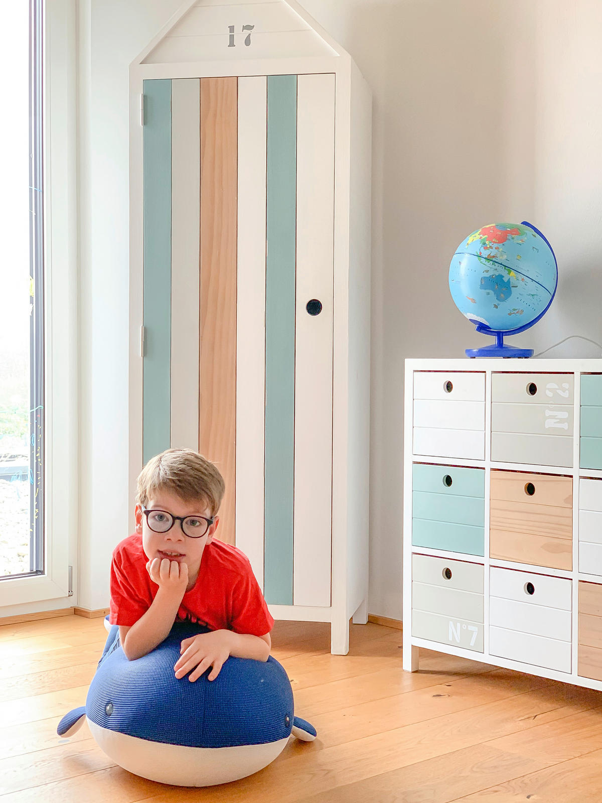 SCHWIMMTIER - Blau, KONVENTIONELL, Textil (50/104/30cm)