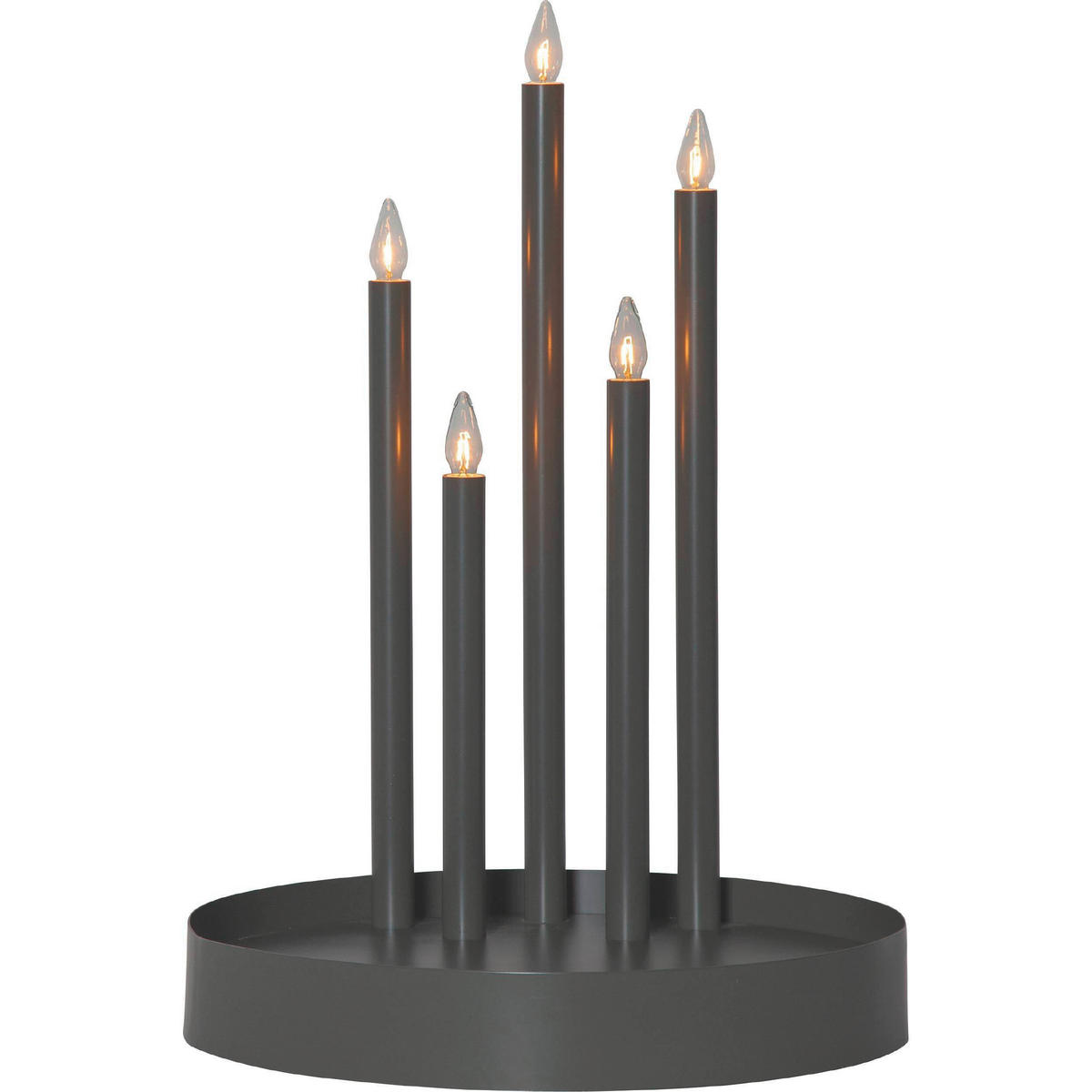 LED-KERZE  - Weiß/Grau, Basics, Kunststoff/Metall (32/46cm) - Eglo