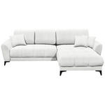 ECKSOFA  in Webstoff Weiß  - Schwarz/Weiß, MODERN, Kunststoff/Textil (281/189cm) - Carryhome