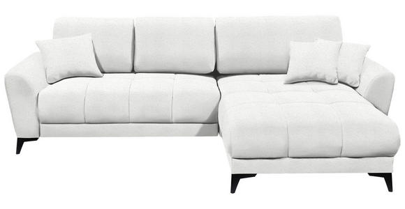 ECKSOFA  in Webstoff Weiß  - Schwarz/Weiß, MODERN, Kunststoff/Textil (281/189cm) - Carryhome