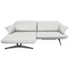ECKSOFA in Echtleder Weiss  - Weiss/Beige, Design, Leder/Metall (169/252cm) - Koinor