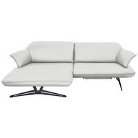 ECKSOFA in Echtleder Weiss  - Weiss/Beige, Design, Leder/Metall (169/252cm) - Koinor