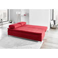 BOXSPRINGSOFA Centa  mit Stoffauswahl Webstoff Dunkelrot  - Chromfarben/Dunkelrot, Design, Textil/Metall (200/93/107cm) - Novel