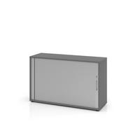 ROLLOSCHRANK Graphitfarben, Silberfarben  - Silberfarben/Graphitfarben, KONVENTIONELL, Holz/Holzwerkstoff (120/74,8/40cm) - Venda