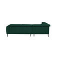 ECKSOFA in Feincord Waldgrün  205/280 cm  - Waldgrün/Schwarz, Design, Textil/Metall (205/280cm) - Xora