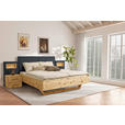 BETT 180/200 cm  in Zirbelkieferfarben, Dunkelgrau  - Dunkelgrau/Zirbelkieferfarben, Natur, Holz/Textil (180/200cm) - Valnatura