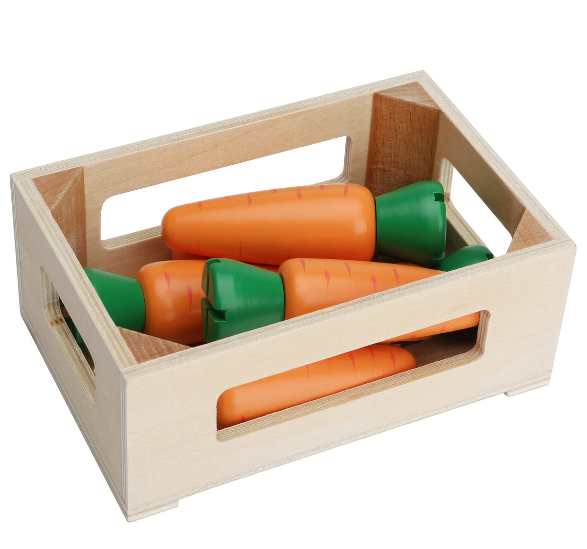 KAUFLADENZUBEHÖR Karotten  - Orange/Grün, Basics, Holz (13,4/5/9cm) - My Baby Lou