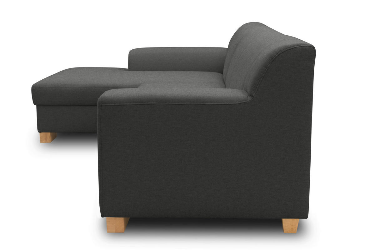 ECKSCHLAFSOFA  TINOS Anthrazit Webstoff  - Beige/Anthrazit, Basics, Textil (273/157cm) - MID.YOU