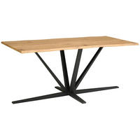 ESSTISCH rechteckig Schwarz, Eichefarben  - Eichefarben/Schwarz, MODERN, Holzwerkstoff/Metall (180/76/90cm) - MID.YOU