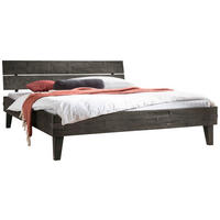 BETT 160/200 cm,  in Grau, Akaziefarben,  - Grau/Akaziefarben, Design, Holz (160/200cm) - Hasena