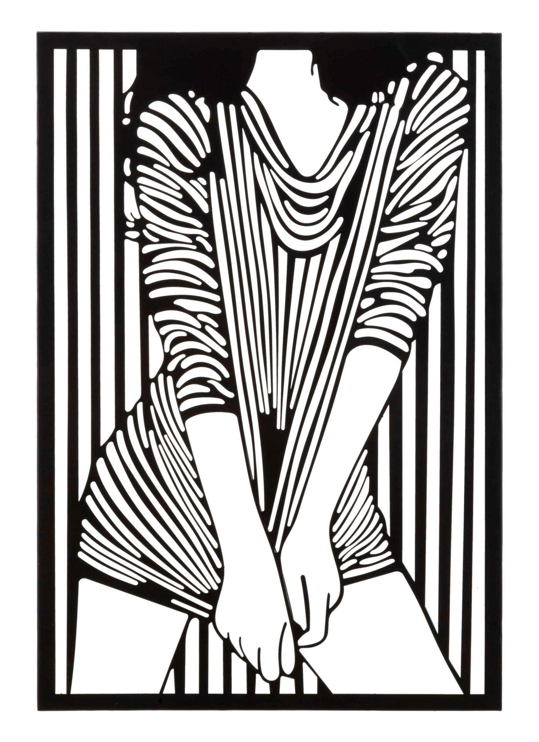 WANDDEKO  40/60/1.3 cm   - Schwarz, Basics, Metall (40/60/1.3cm)