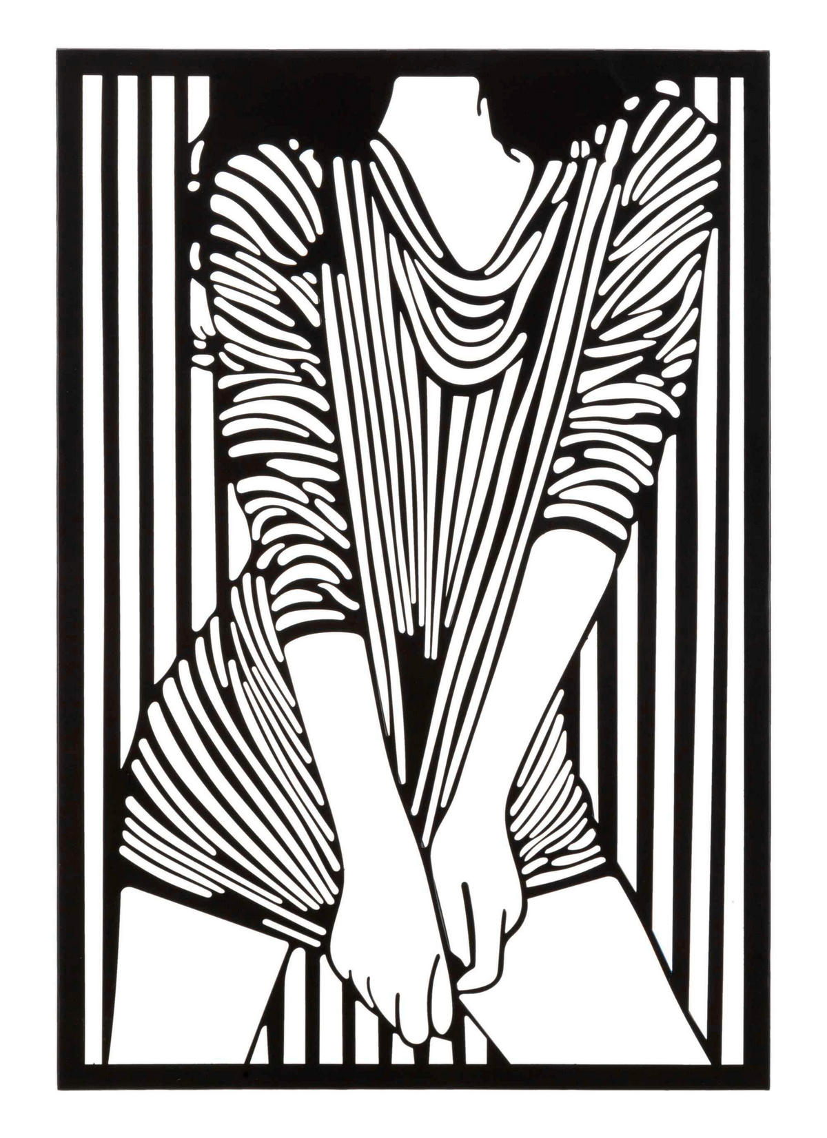 WANDDEKO  40/60/1.3 cm   - Schwarz, Basics, Metall (40/60/1.3cm)