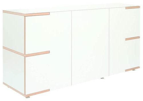 SIDEBOARD 150/75/45 cm  in Weiß  - Alufarben/Weiß, Design, Holzwerkstoff (150/75/45cm) - Tojo