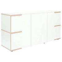 SIDEBOARD  in 150/75/45 cm  - Alufarben/Weiß, Design, Holzwerkstoff (150/75/45cm) - Tojo