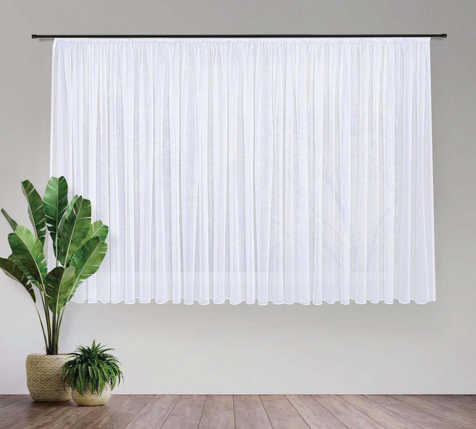 FERTIGSTORE  transparent  600/175 cm   - Weiß, Basics, Textil (600/175cm)
