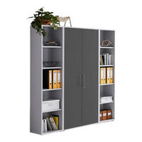 AKTENSCHRANK 172,6/185,6/33 cm  - Anthrazit/Hellgrau, MODERN, Holzwerkstoff (172,6/185,6/33cm) - MID.YOU