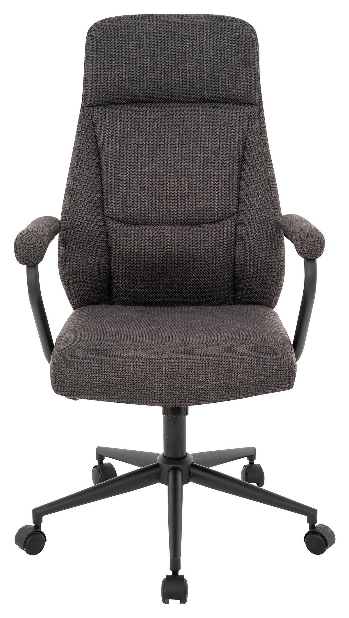 CHEFSESSEL Webstoff Anthrazit, Schwarz  - Anthrazit/Schwarz, MODERN, Kunststoff/Textil (60/106-114/65cm) - MID.YOU