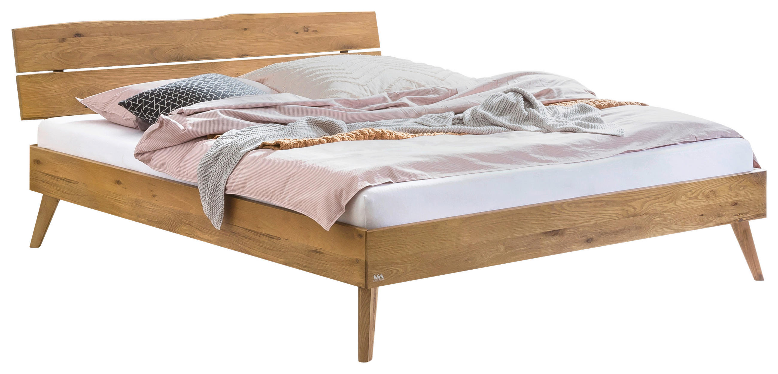 BETT 160/200 cm,  in Wildeiche,  - Wildeiche, Design, Holz (160/200cm) - Hasena