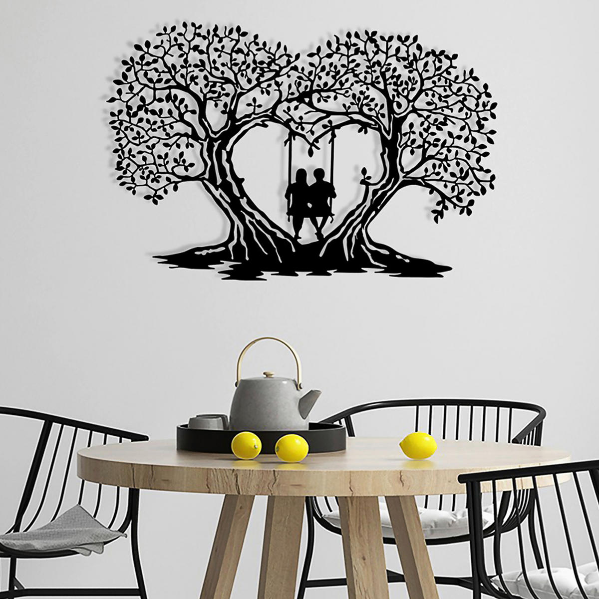 METALLBILD  - Schwarz, Basics, Metall (65/43cm)