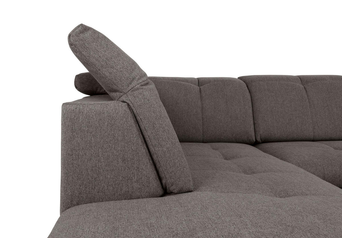 WOHNLANDSCHAFT Grau  - Grau, Design, Textil/Metall (215/328/173cm) - MID.YOU
