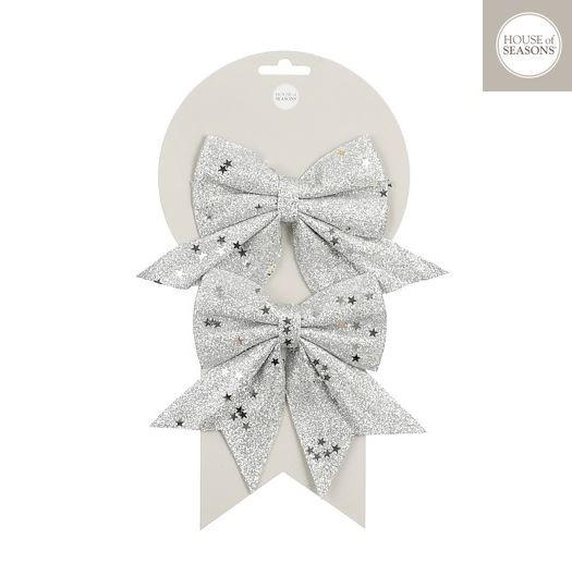 UKRASNA MAŠNA - srebrna, Osnovno, tekstil (12/13/0.5cm) - X-Mas