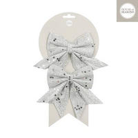 UKRASNA MAŠNA - srebrna, Osnovno, tekstil (12/13/0.5cm) - X-Mas