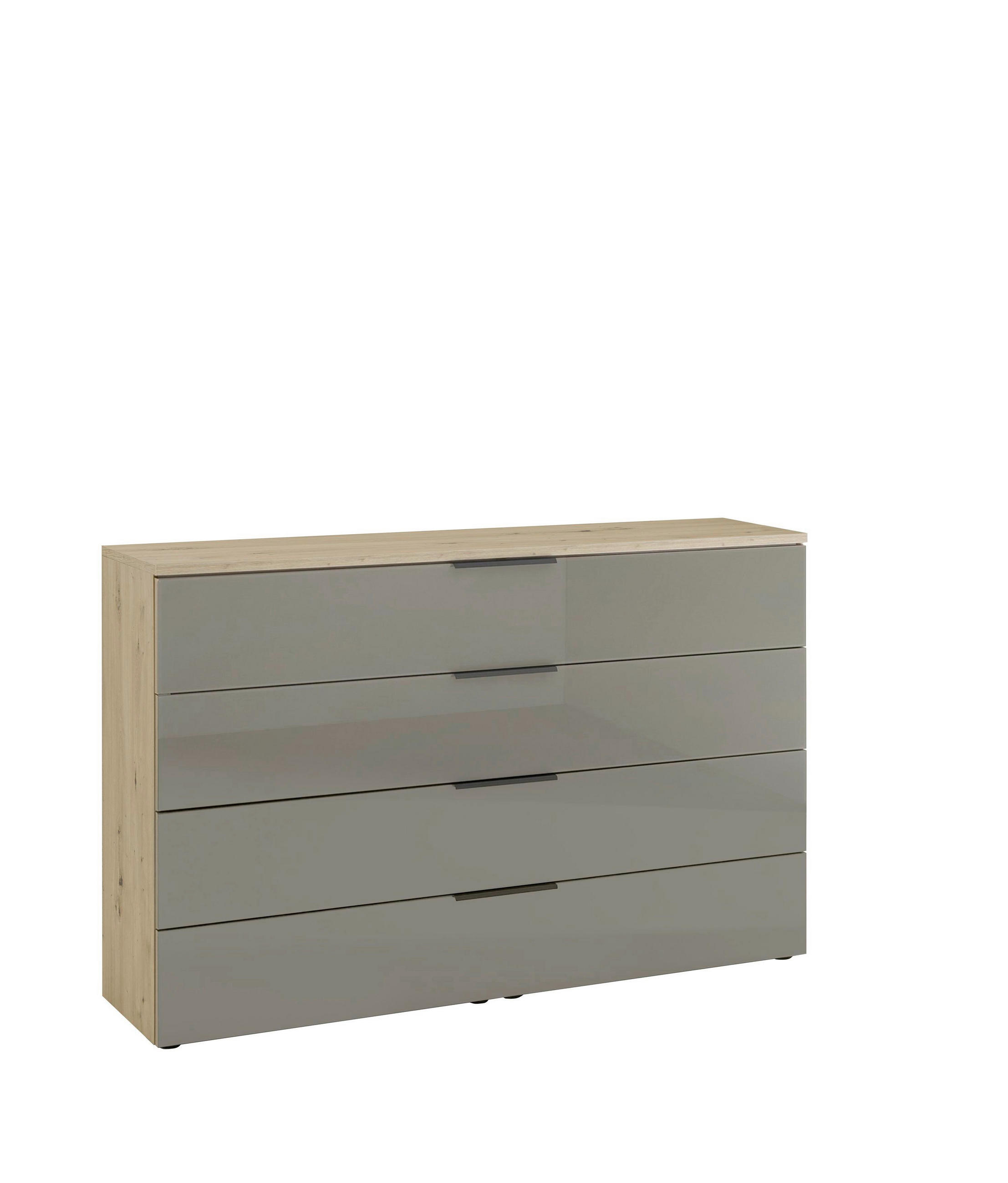 SIDEBOARD  120/78/40 cm 4 Schublade(n)  - Graphitfarben/Eiche Artisan, Basics, Glas/Holzwerkstoff (120/78/40cm) - Moderano