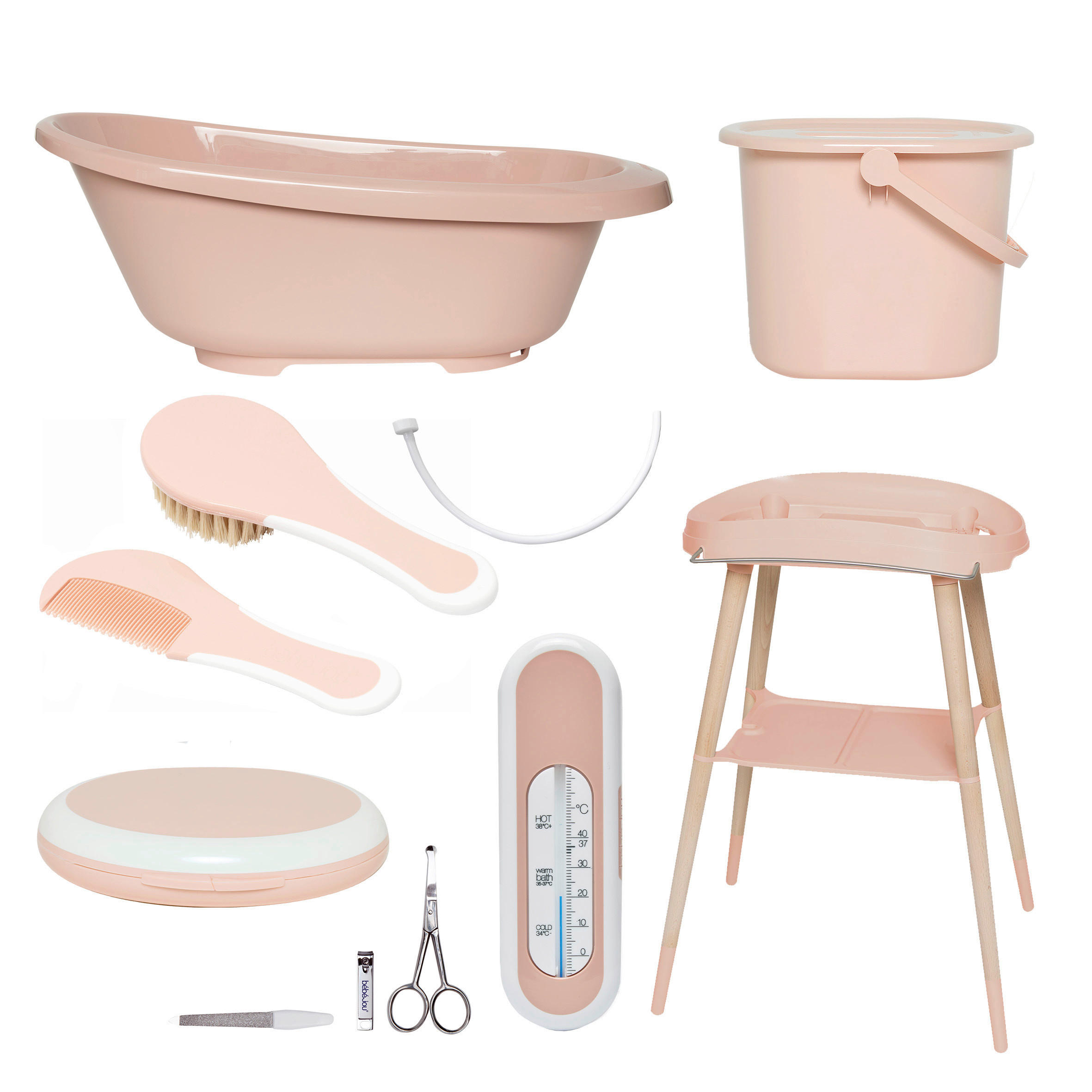 BABYBADESET SENSE EDITION 7-teilig  - Altrosa, Basics, Kunststoff (79.5/40/46cm) - Bebe Jou