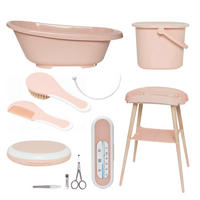 SET ZA KUPANJE BEBE  SENSE EDITION  - prljavo ružičasta, Basics, plastika (79.5/40/46cm) - Bebe Jou