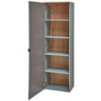 GARDEROBENSCHRANK  in 55/179/37 cm  - Salbeigrün/Schwarz, Design, Holzwerkstoff/Metall (55/179/37cm) - Voleo
