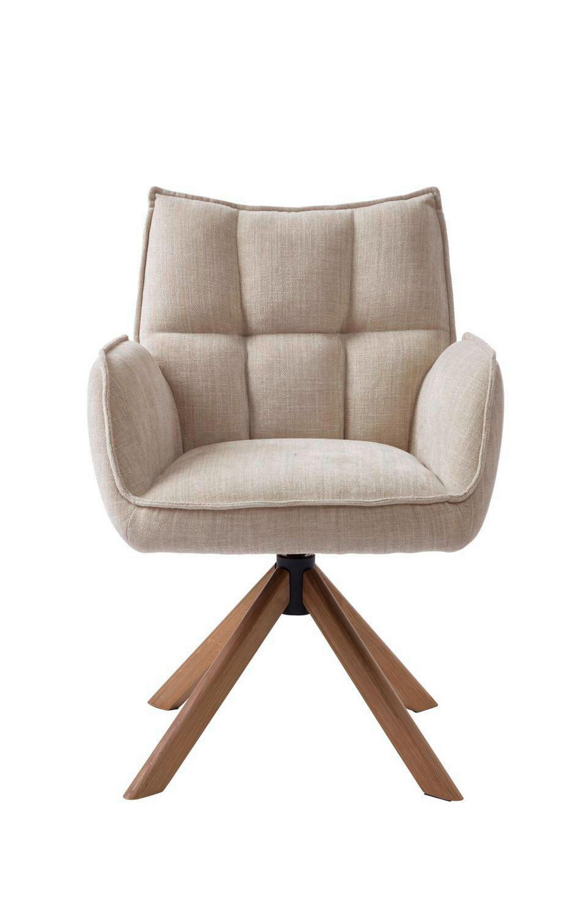 ARMLEHNSTUHL-SET 2 Stück  in Chenille  - Beige/Creme, MODERN, Holz/Textil (59/86/65cm) - Livetastic