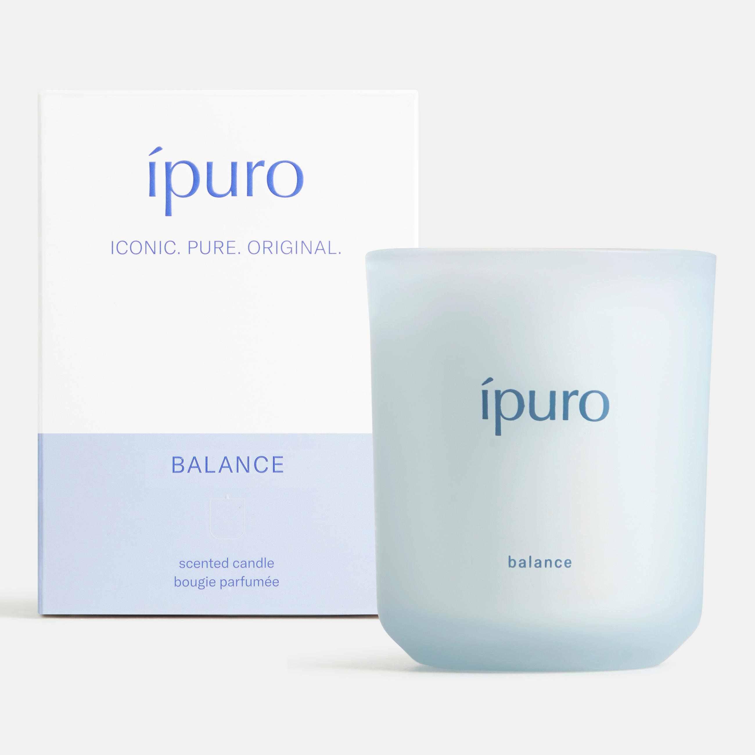 DUFTKERZE  - Pastellblau, Basics, Glas (9/9/11,5cm)