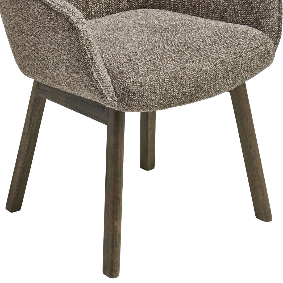 ARMLEHNSTUHL   Struktur  - Dunkelbraun/Grau, MODERN, Holz/Textil (61/88/59cm) - MID.YOU