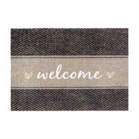 FUßMATTE  50/70 cm  Braun, Weiß, Beige  - Beige/Braun, Design, Textil (50/70cm) - Esposa