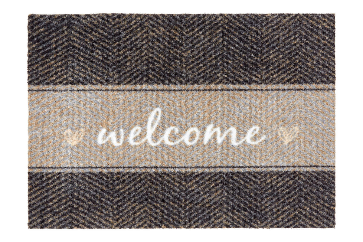 FUßMATTE  50/70 cm  Braun, Weiß, Beige  - Beige/Braun, Design, Textil (50/70cm) - Esposa