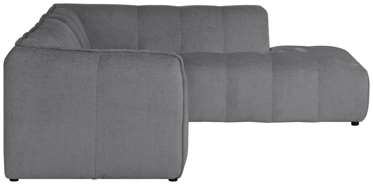 ECKSOFA  LIVOLI Hellgrau Chenille  - Hellgrau/Schwarz, Design, Textil (260/218cm) - MID.YOU