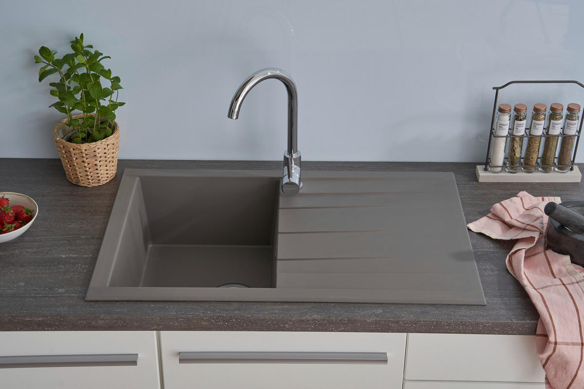 DISKHO 1712HOUSTON80X50G  - grå, Trend, glas/plast (80/21/50cm) - Respekta