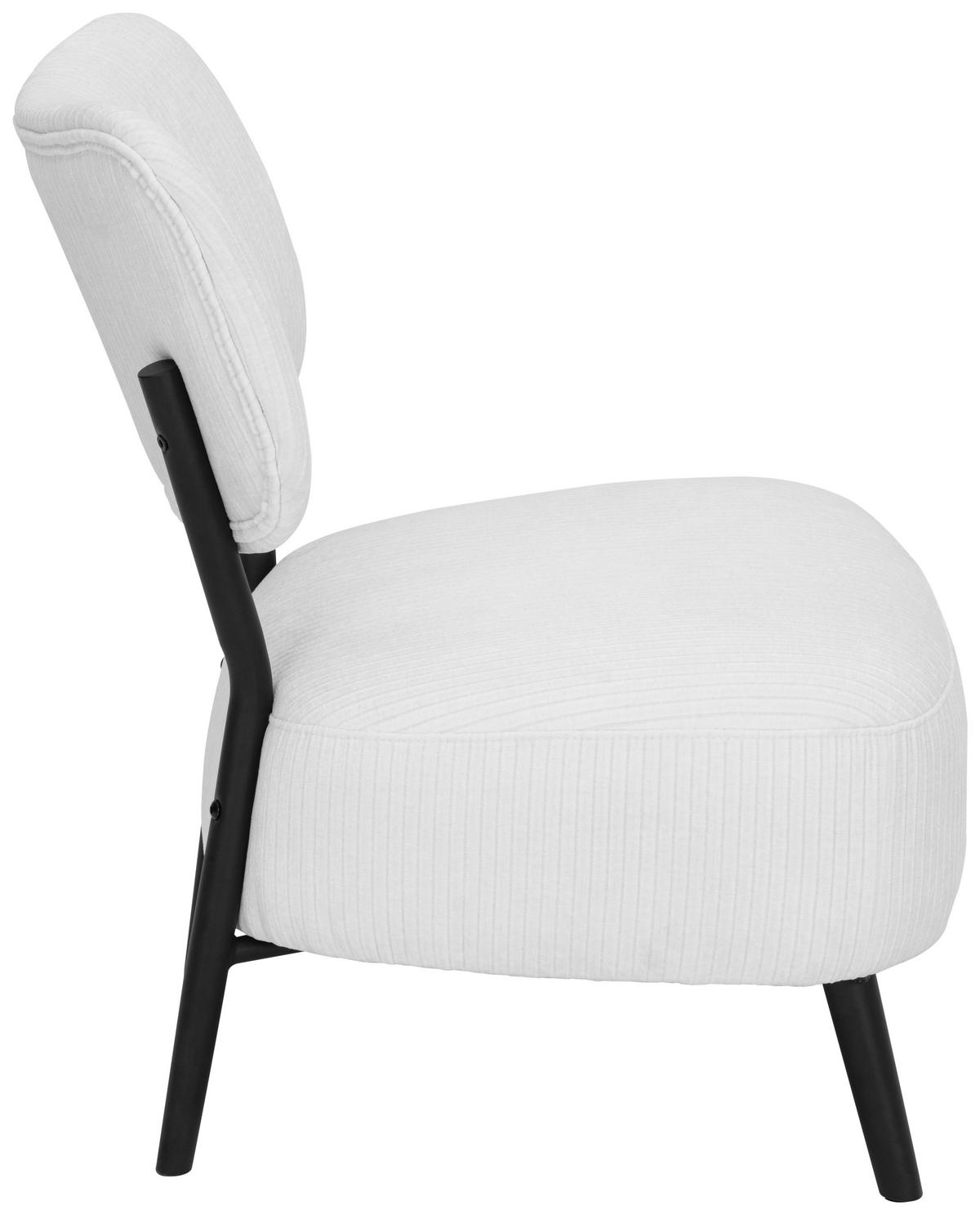 KŘESLO, textil, krémová - černá/krémová, Design, kov/textil (62/76/65,5cm) - P & B