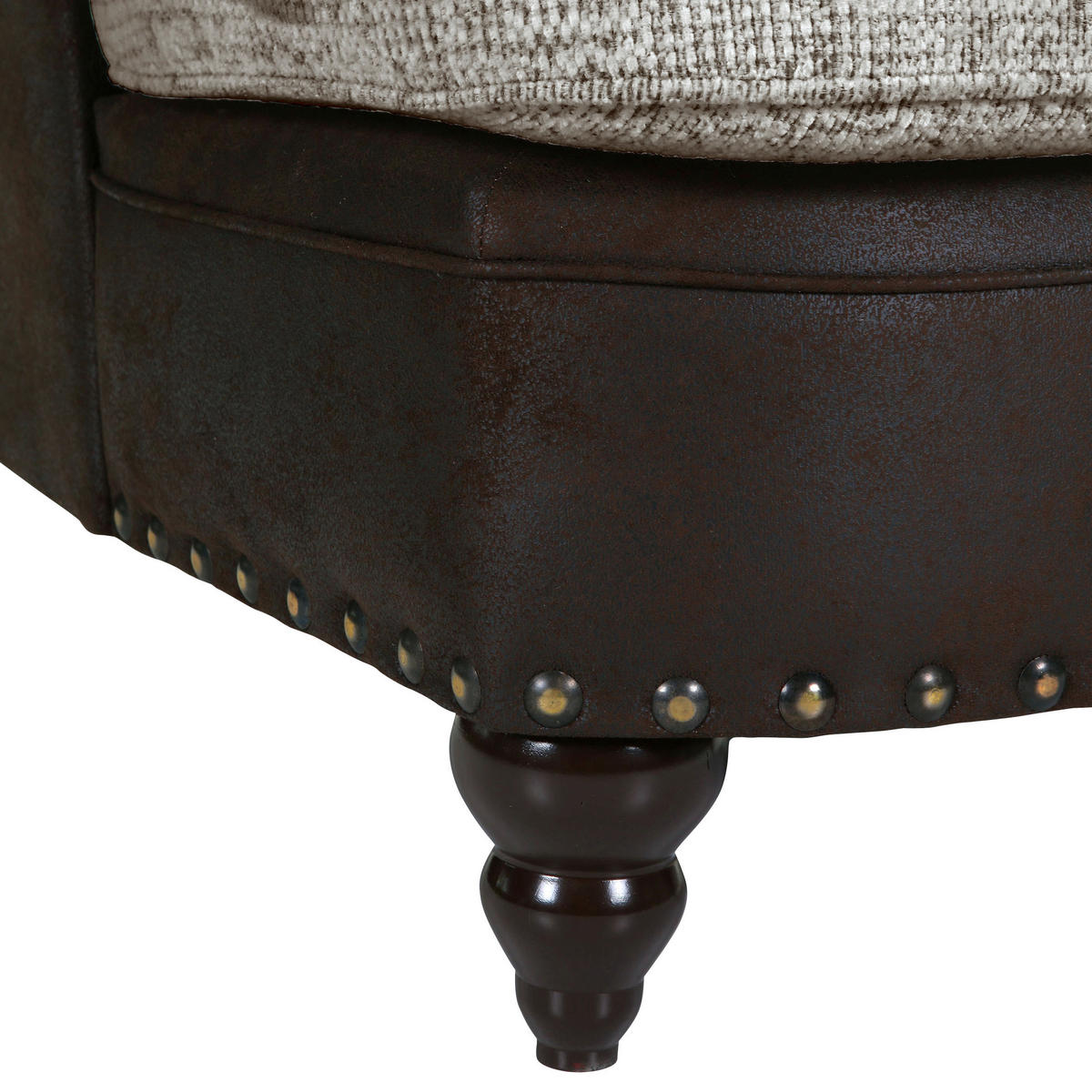 XXL-SESSEL - Dunkelbraun/Graubraun, ROMANTIK / LANDHAUS, Holz/Textil (125/102/138cm) - Landscape
