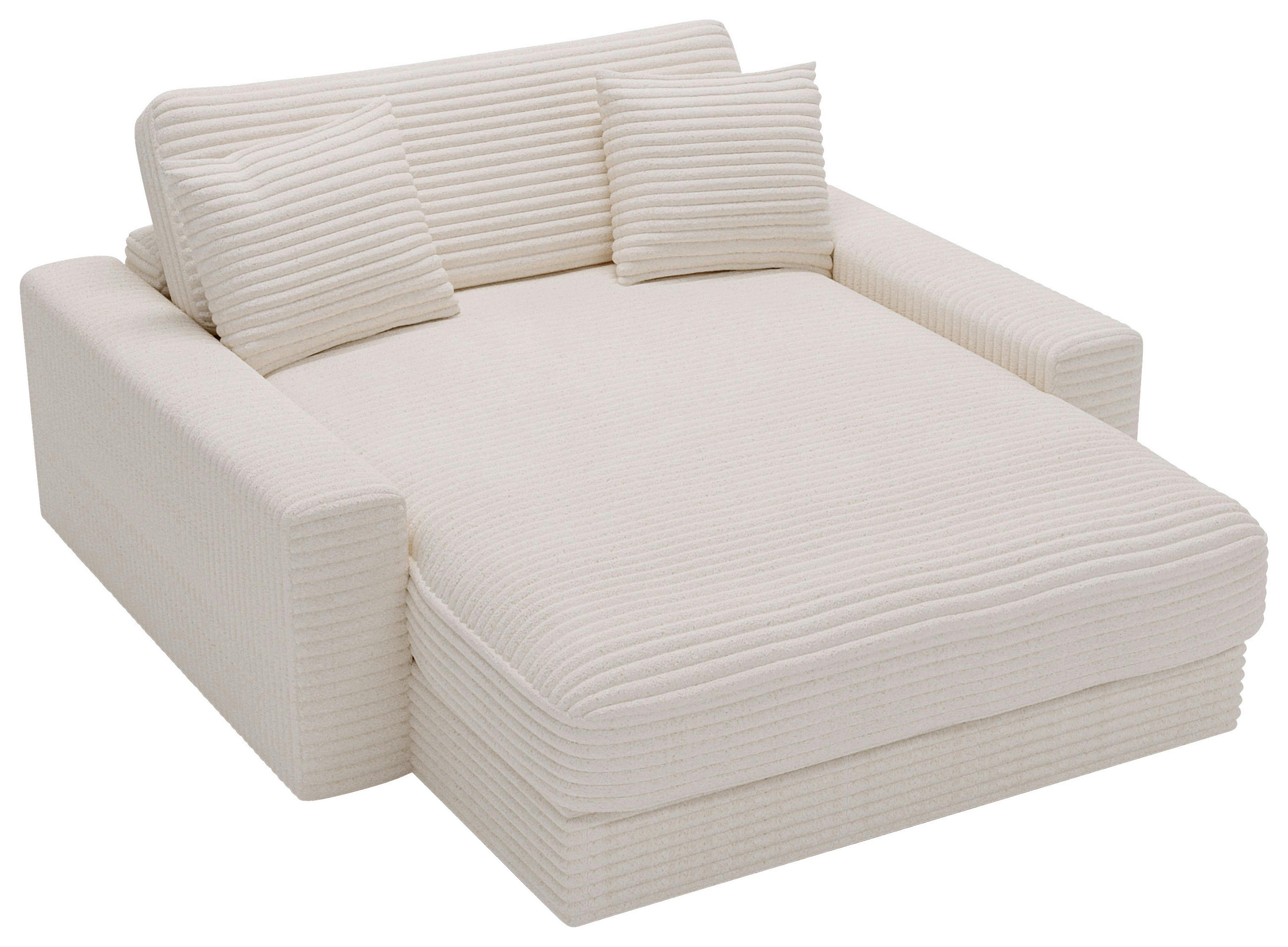 XXL-SESSEL Cord Naturfarben - Schwarz/Naturfarben, MODERN, Kunststoff/Textil (160/87/190cm) - Carryhome