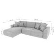 ECKSOFA Beige Cord  - Chromfarben/Beige, KONVENTIONELL, Kunststoff/Textil (195/293cm) - Carryhome