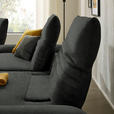 ECKSOFA  in Teddystoff Anthrazit  280/170-195 cm  - Anthrazit/Schwarz, Design, Textil/Metall (280/170-195cm) - Dieter Knoll