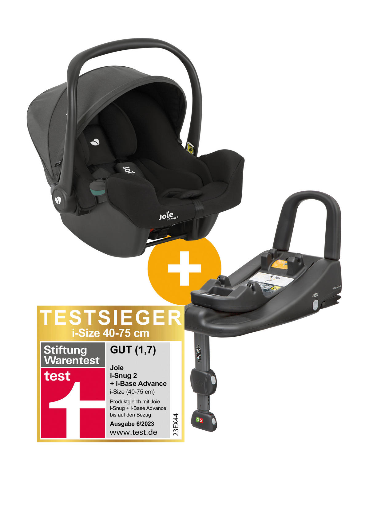 BABYSCHALE i-Snug 2  - Schwarz, Basics, Textil (44/55/67cm) - Joie